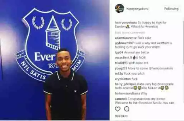 Nigerian Striker, Henry Onyekuru Signs £6.8million Deal With Everton
